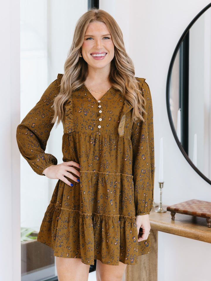 Tabitha Toffee Long Sleeve Dress