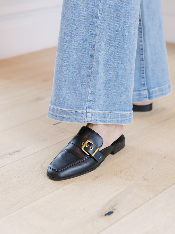 Chantal Mule with Golden Buckle