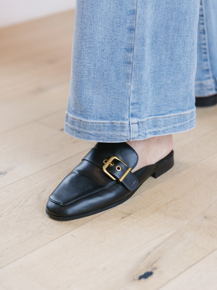 Chantal Mule with Golden Buckle