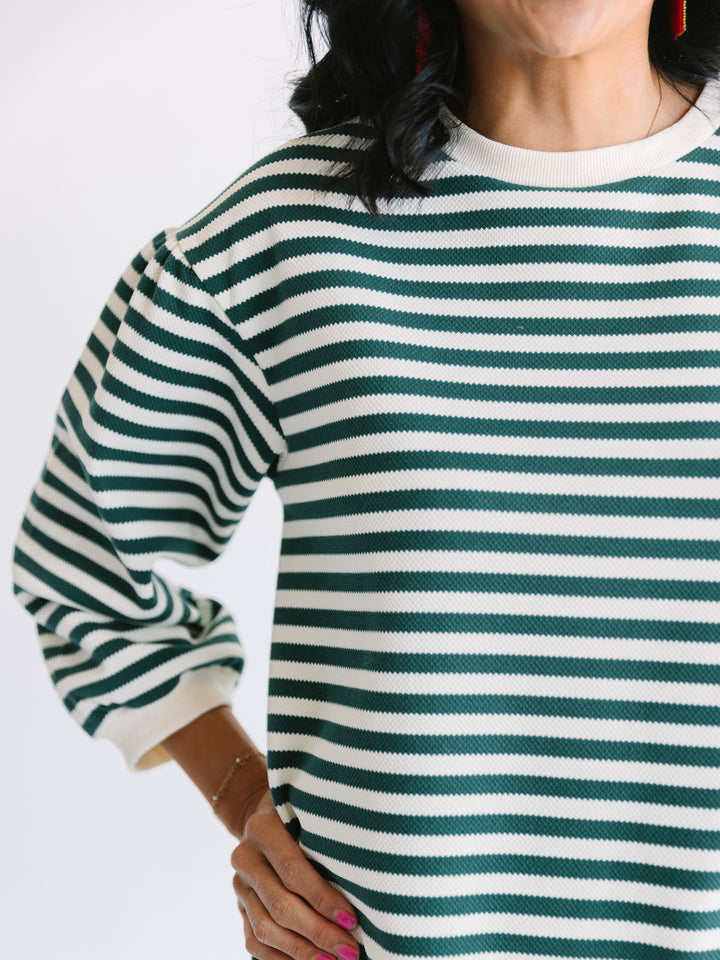 Soft & Striped Crew Neck Dress