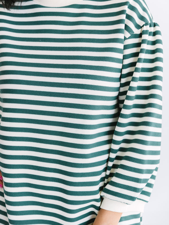 Soft & Striped Crew Neck Dress