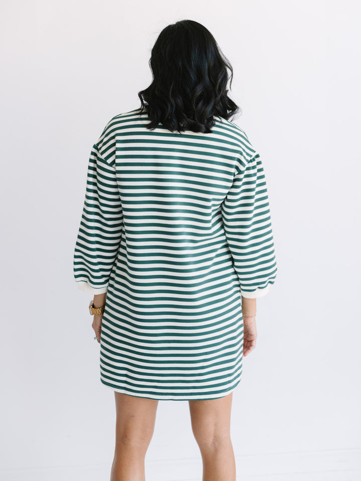 Soft & Striped Crew Neck Dress