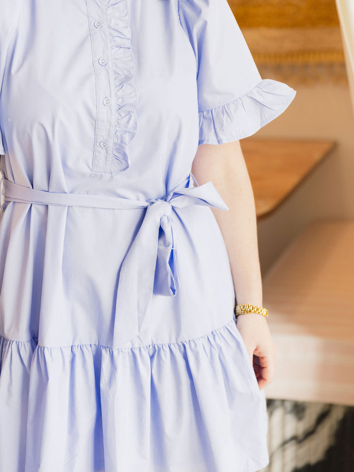 Whimsical Ruffle Tie Dress