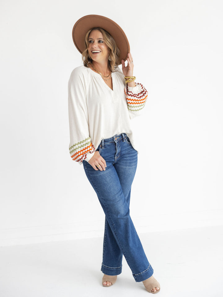 Bonnie Boho Ric Rac Blouse