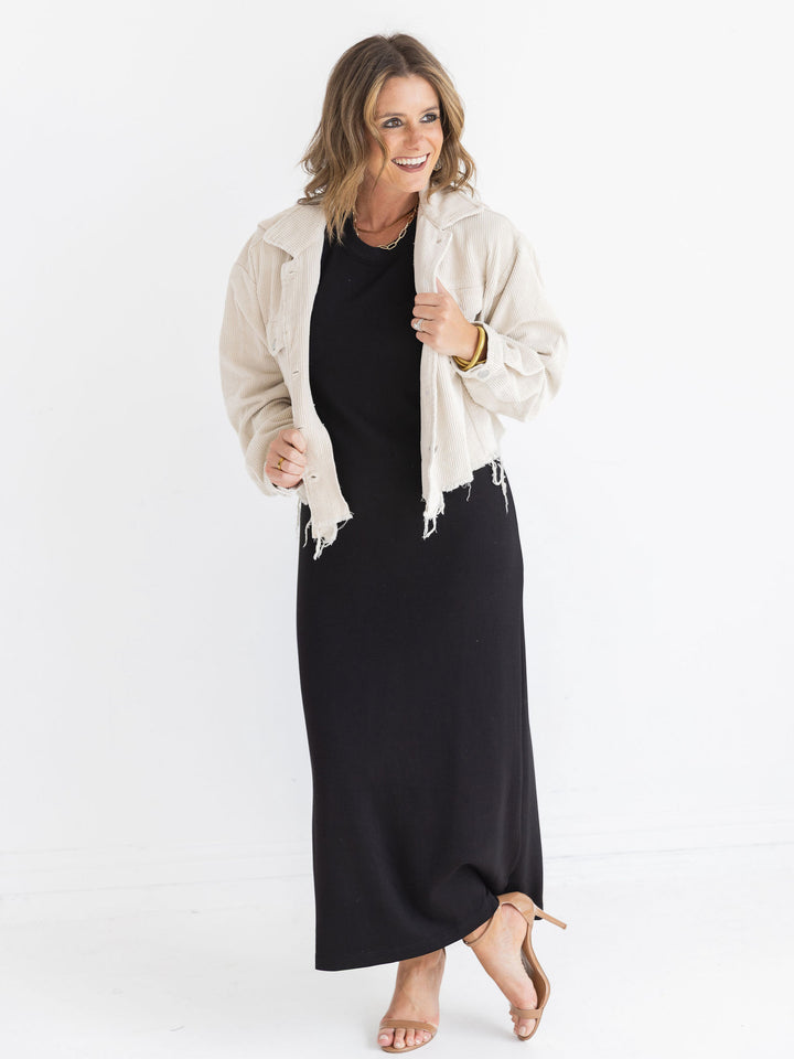 Gonna Need It Distressed Corduroy Jacket