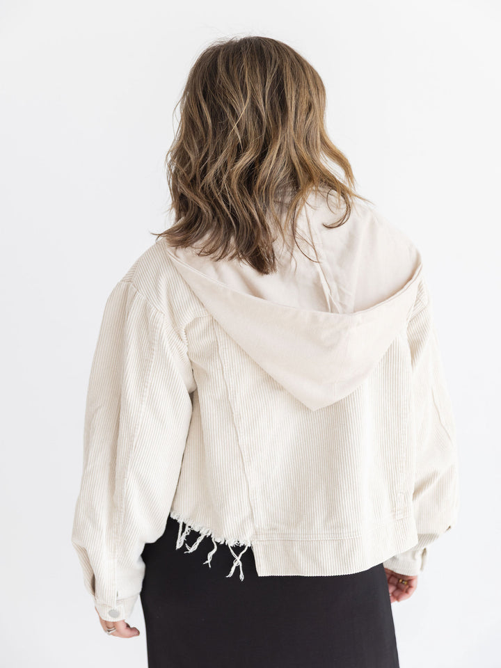 Gonna Need It Distressed Corduroy Jacket