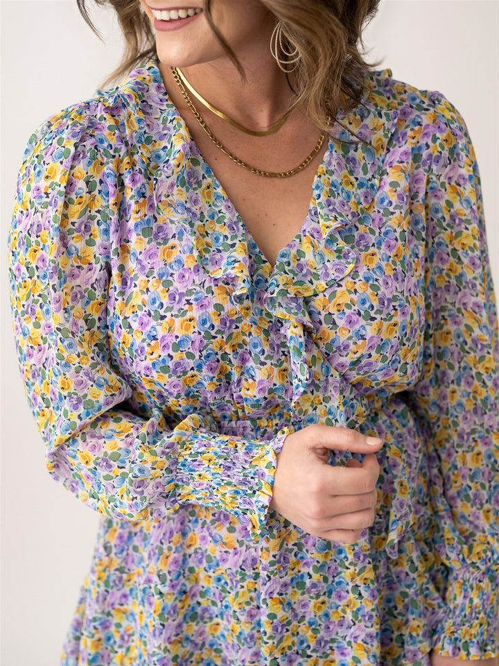 Color Me in Sunshine Ruffle Dress