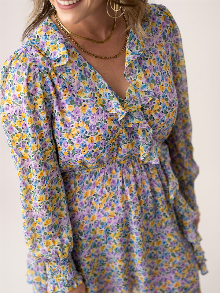 Color Me in Sunshine Ruffle Dress