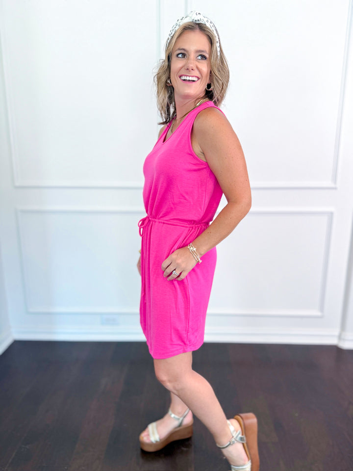 Effortless Drawstring Tank Dress