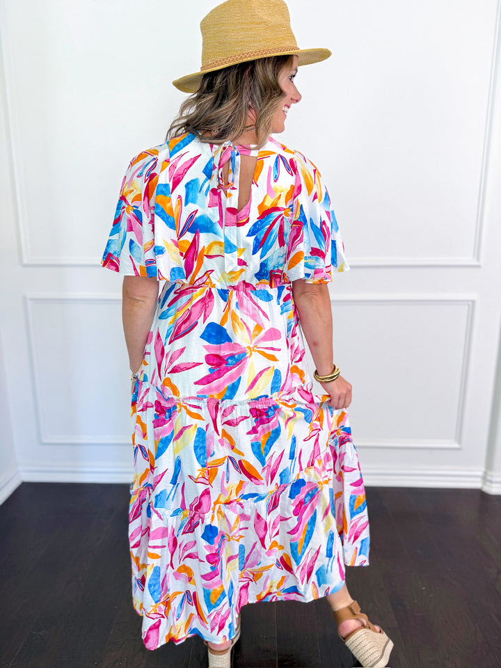 Tropical Tiered Maxi Dress