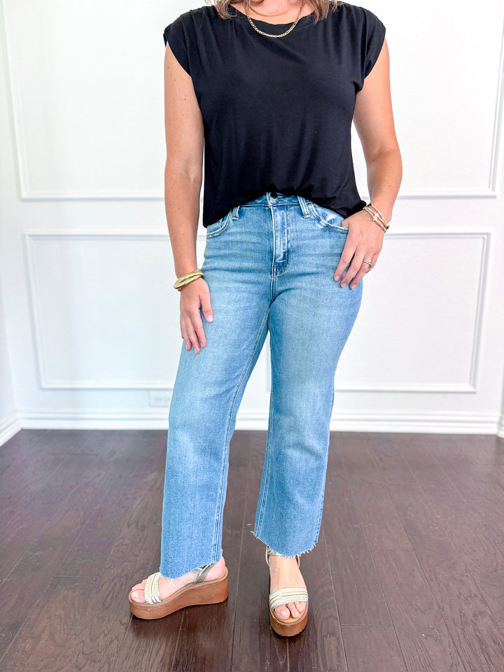 Flying Monkey High Rise Crop Slim Wide