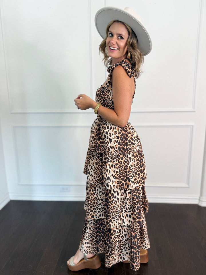 Leopard Tiered Temptation Dress