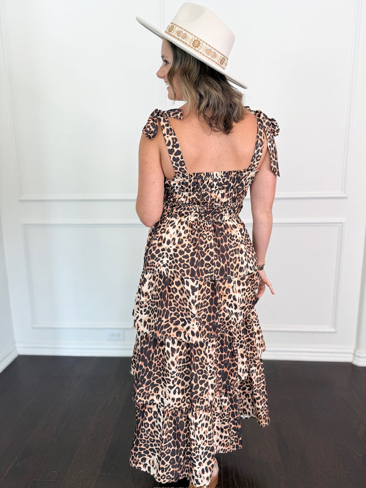 Leopard Tiered Temptation Dress