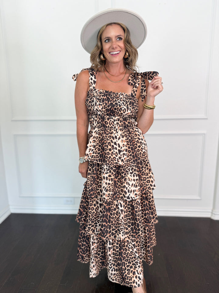 Leopard Tiered Temptation Dress