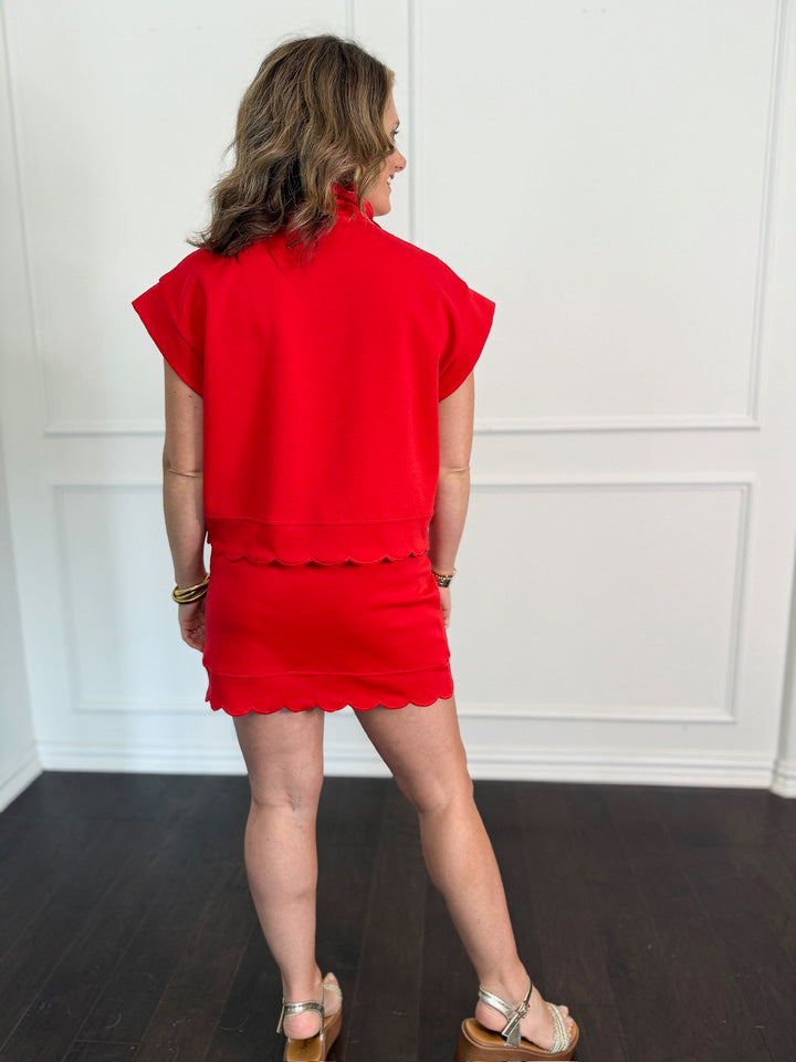 Ruby Scallop Trim Top