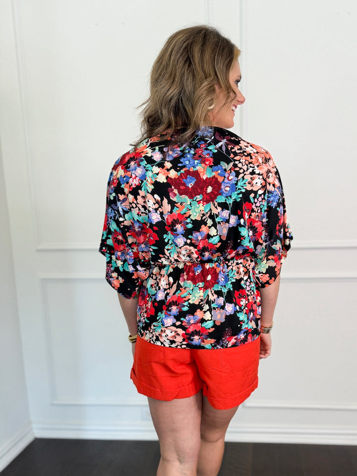 Petal Pop Wrap Top