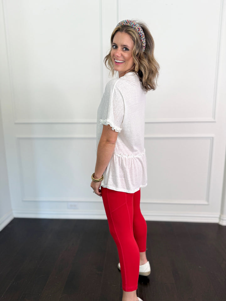 Go with the Flow V Neck Top