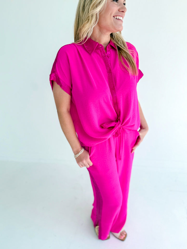 Shimmer the Day Button Up Top