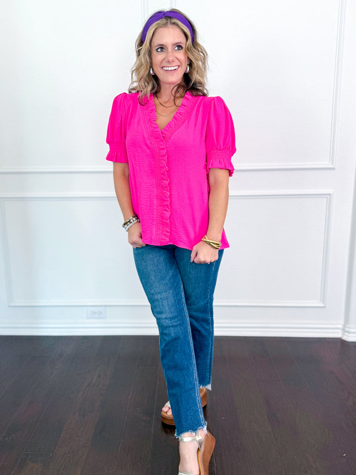 Rachel Ruffle Neck Blouse