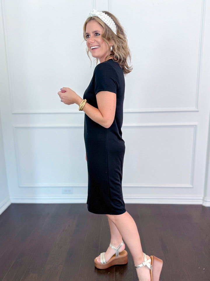 Everyday Ease Button Dress