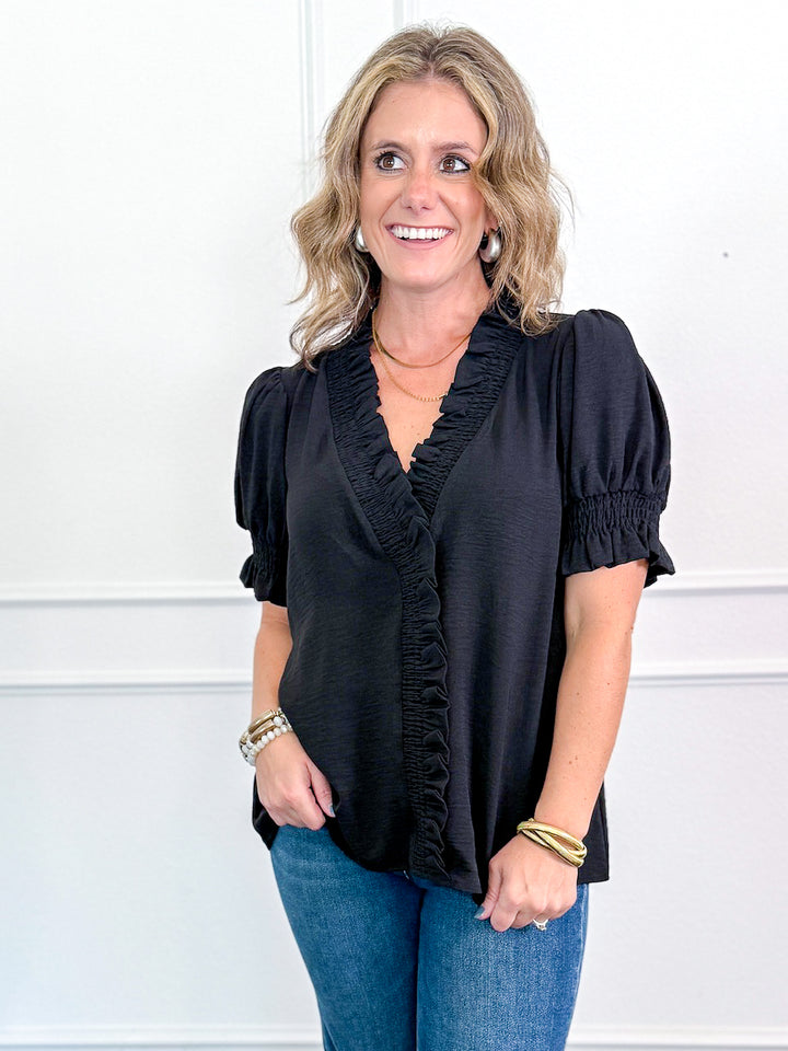 Rachel Ruffle Neck Blouse