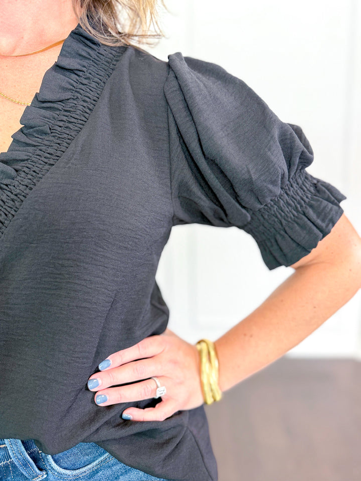 Rachel Ruffle Neck Blouse
