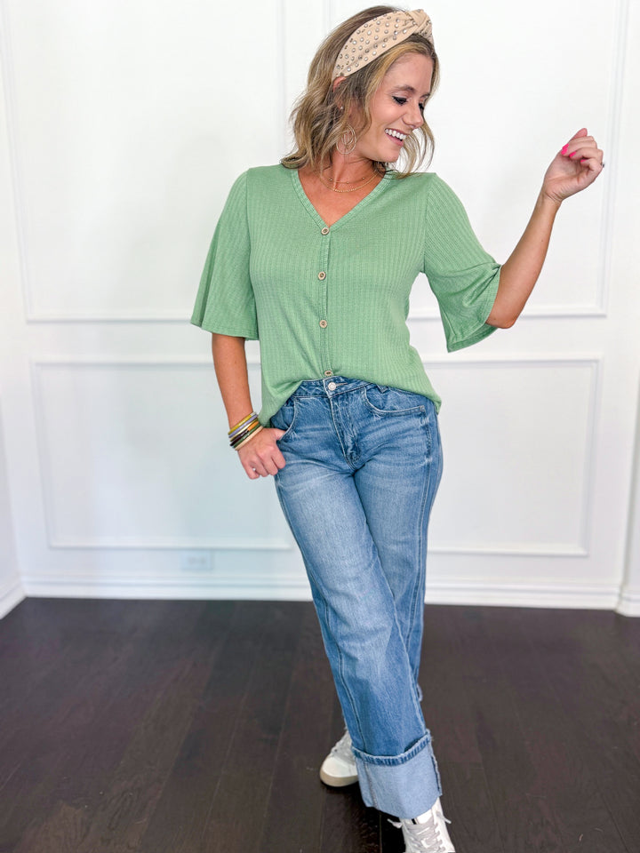 Buttoned Ease Top