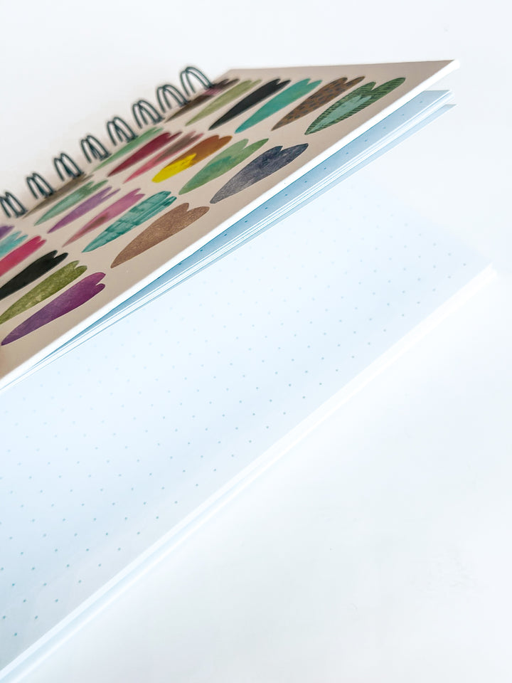 Loved Rainbow Heart Spiral Notebook