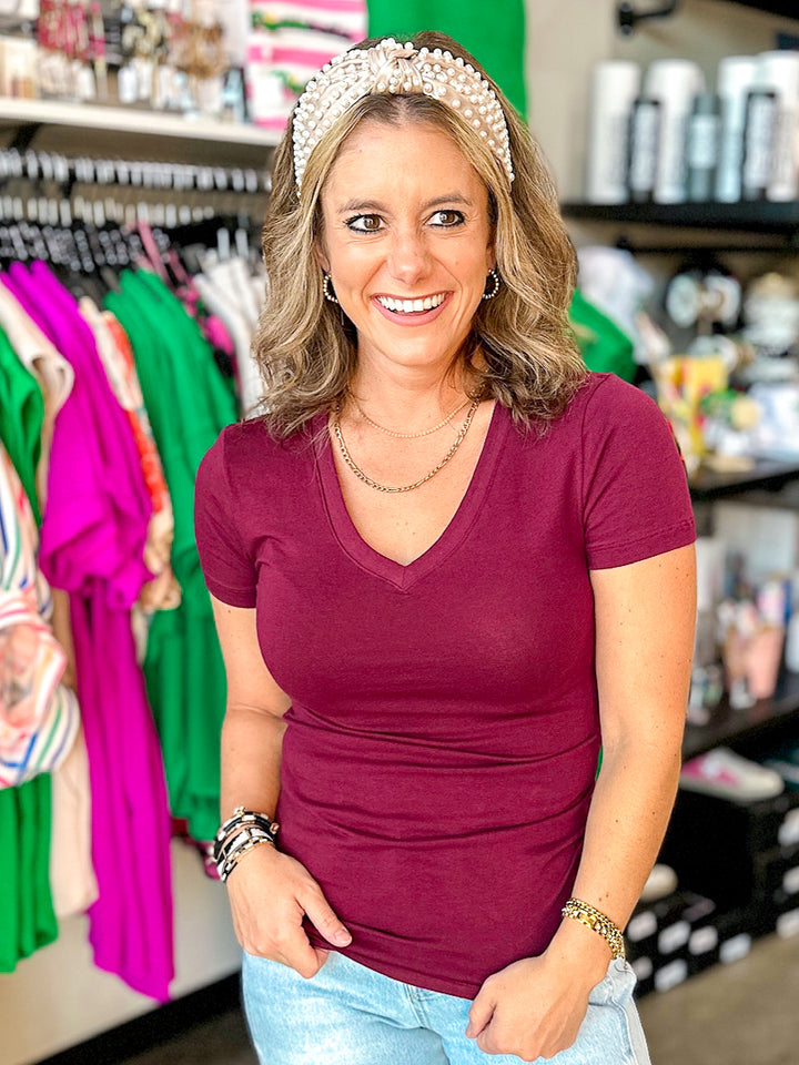 Jane Classic Fitted V Neck