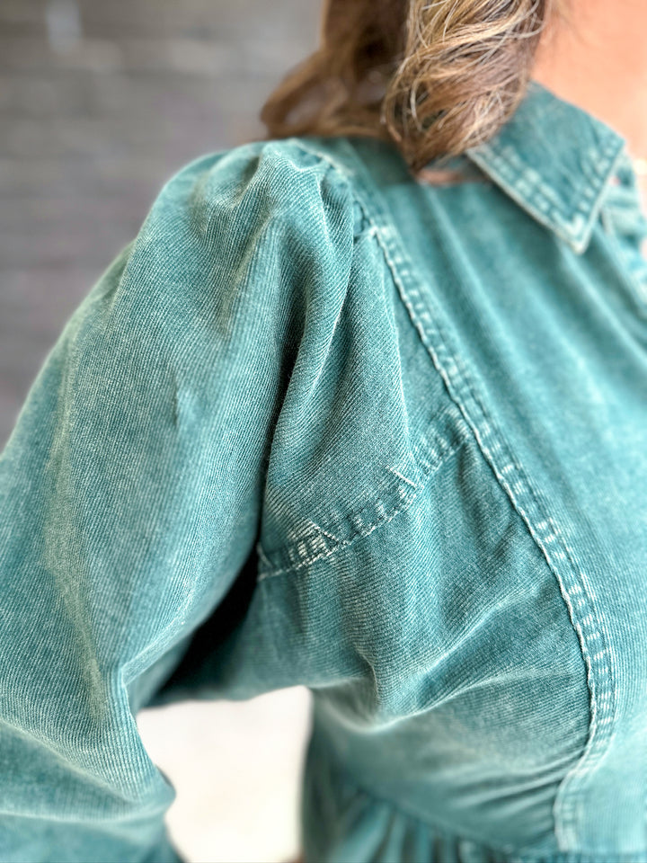 Callie Collared Cord Dress