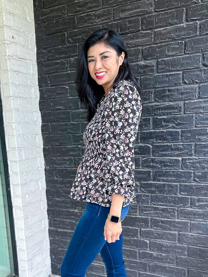 Blooming in Fall Smocked Blouse