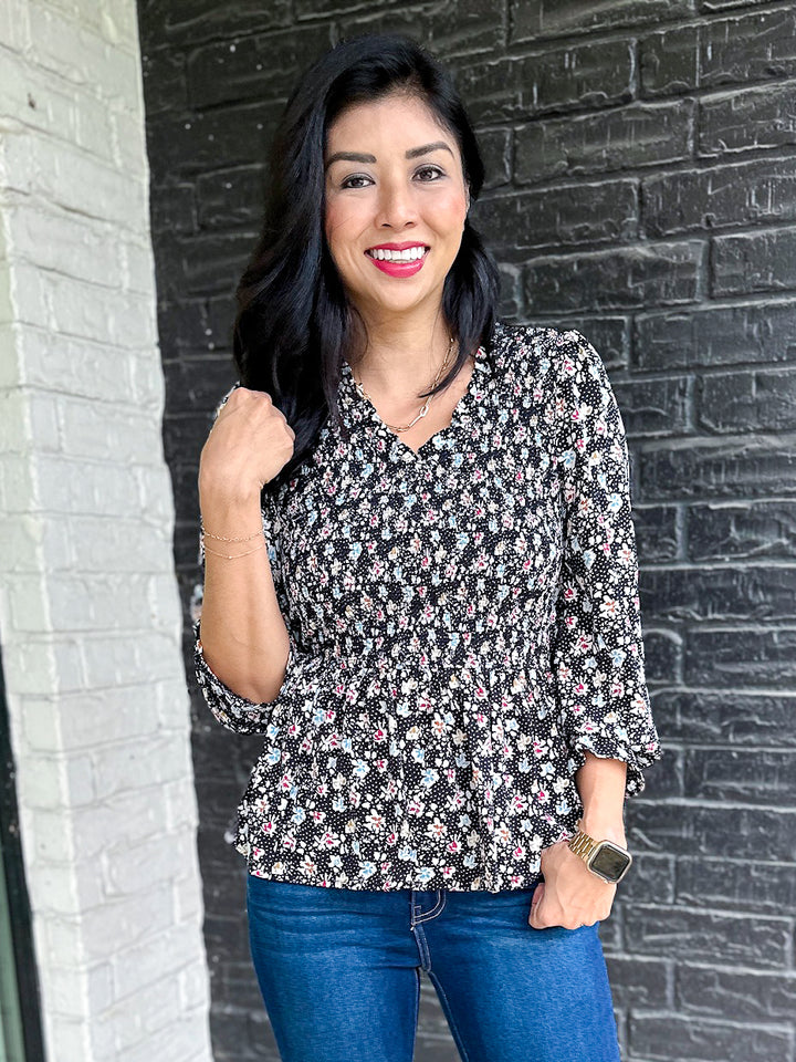 Blooming in Fall Smocked Blouse