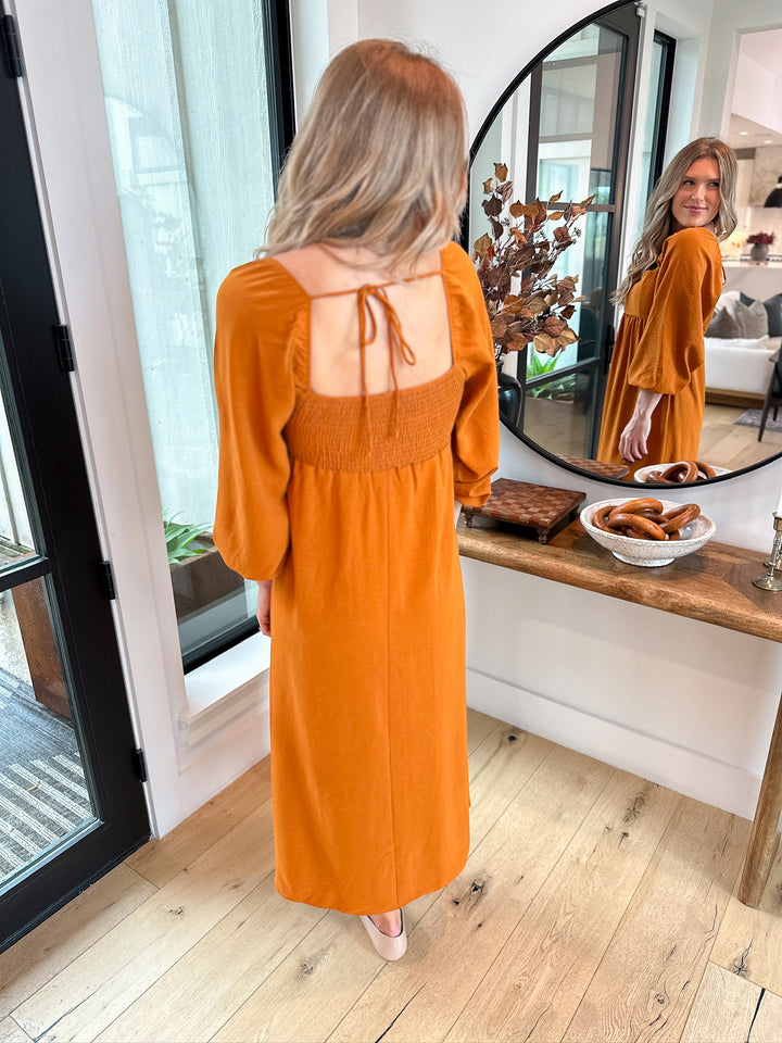 FINAL SALE - Rustic Long Sleeve Maxi Dress