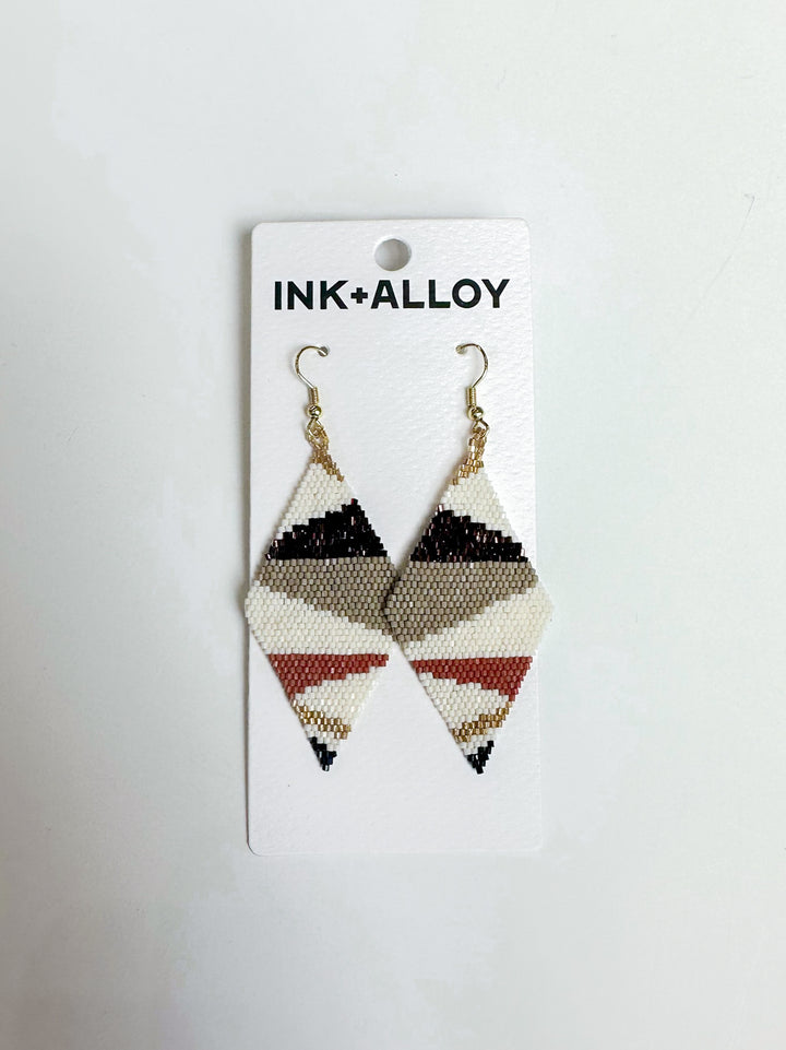Frida Angled Stripe Beaded Earring