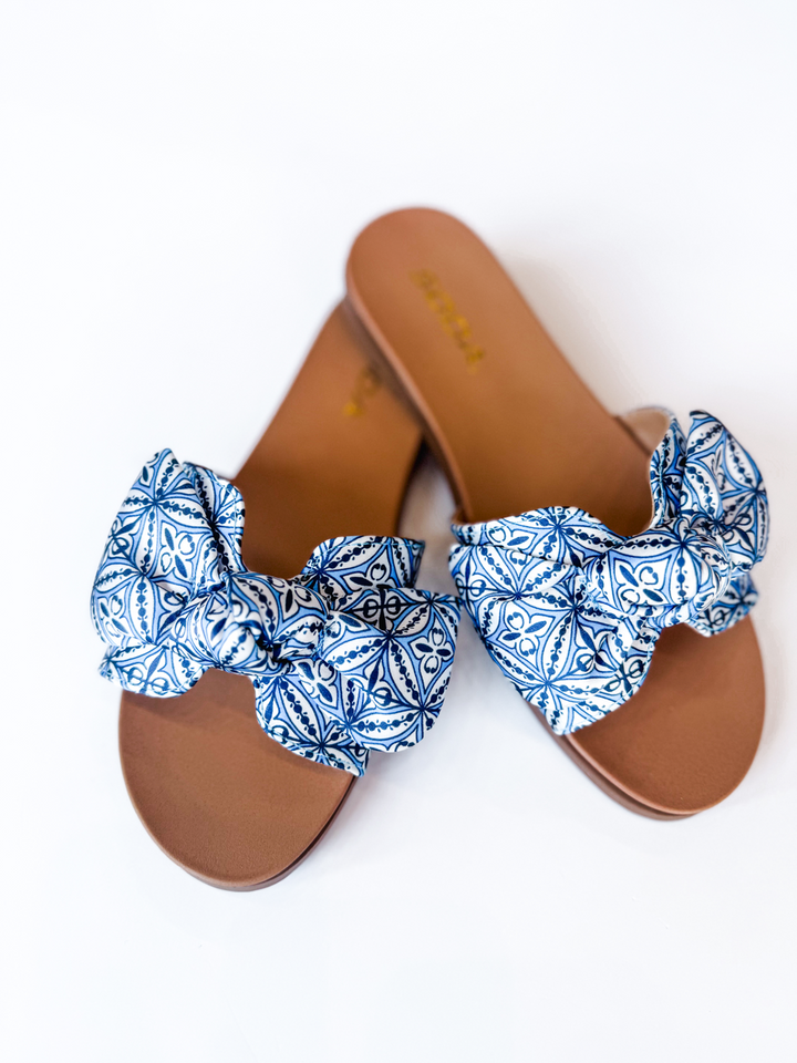 Blue Writer Slide Sandal