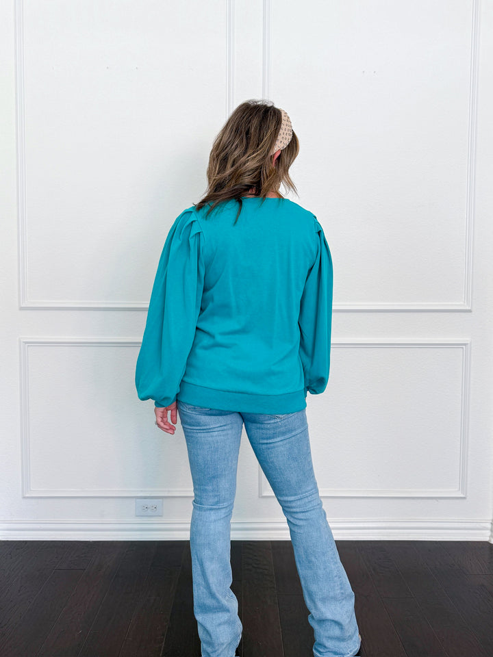 Deep V Pleated Blouse