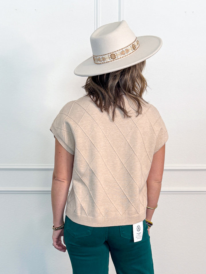 Geo Knit Crop Sweater