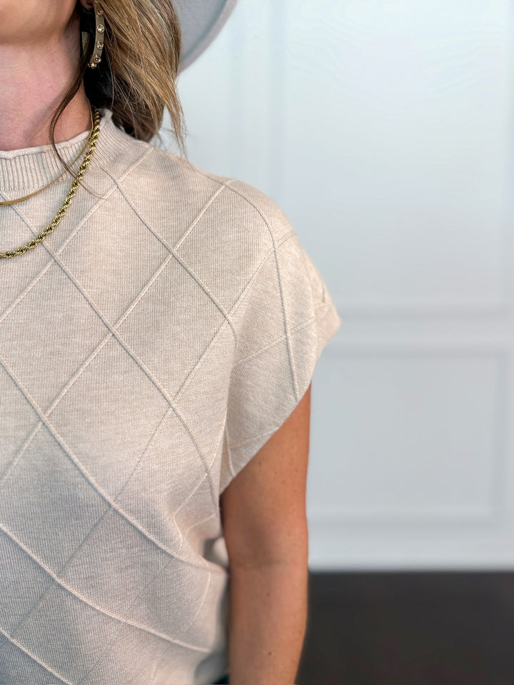 Geo Knit Crop Sweater