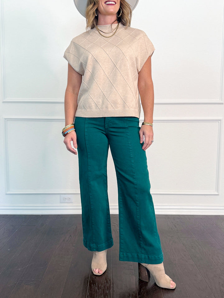 Risen TC High Rise Crop Wide Pants