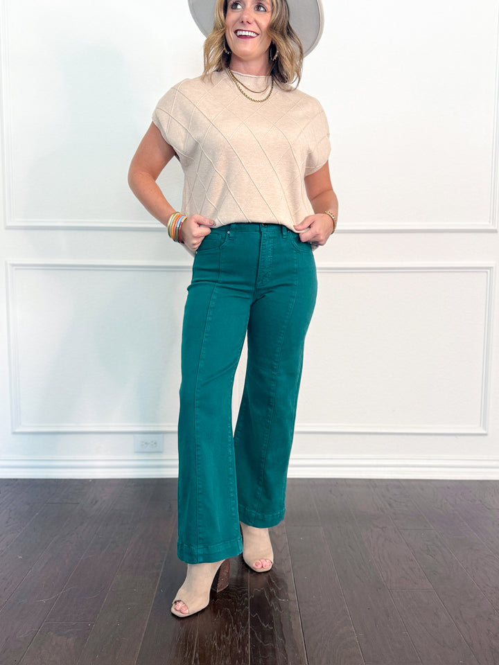 Risen TC High Rise Crop Wide Pants