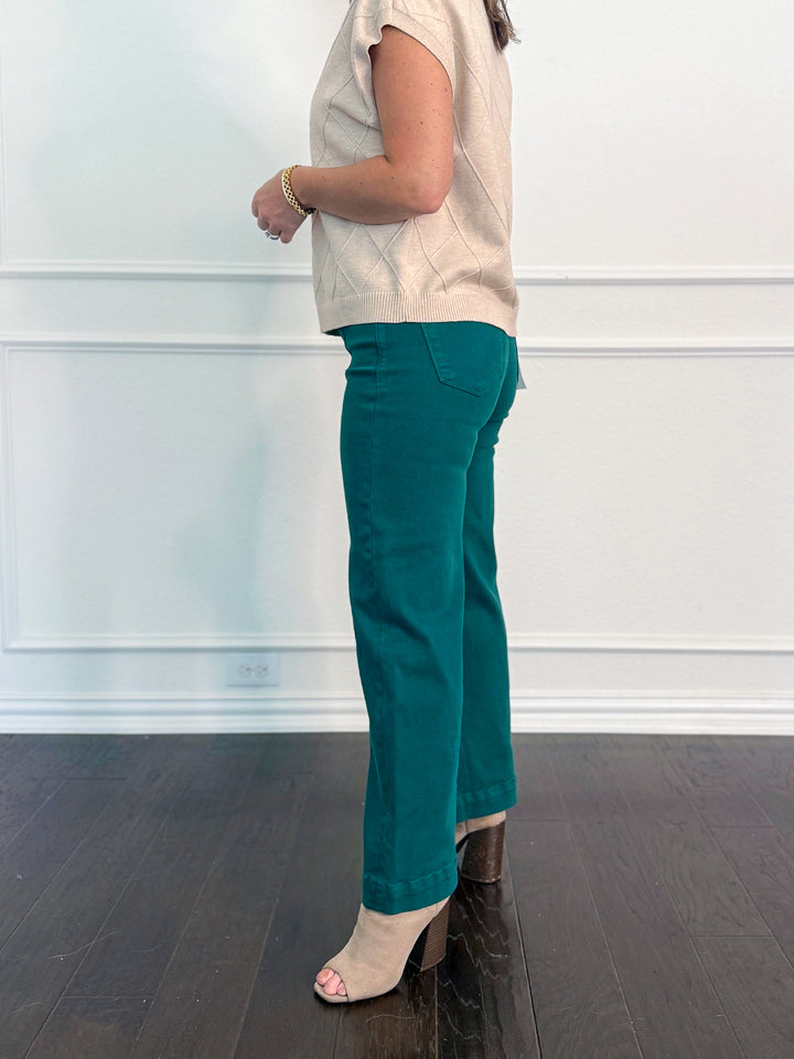 Risen TC High Rise Crop Wide Pants