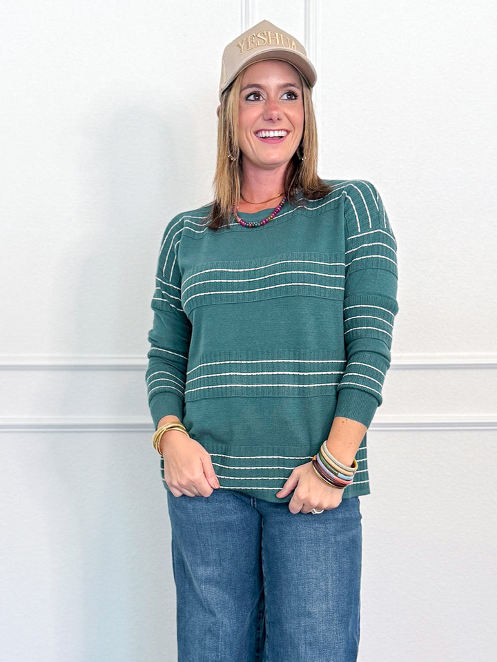 Silky Sleek Stripe Sweater