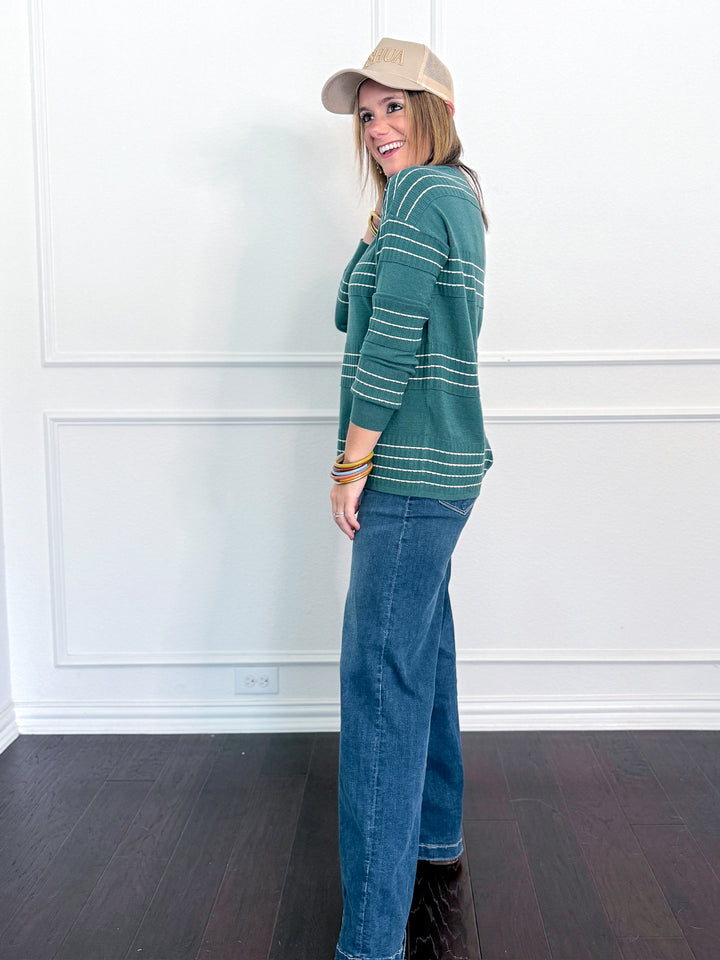 Silky Sleek Stripe Sweater