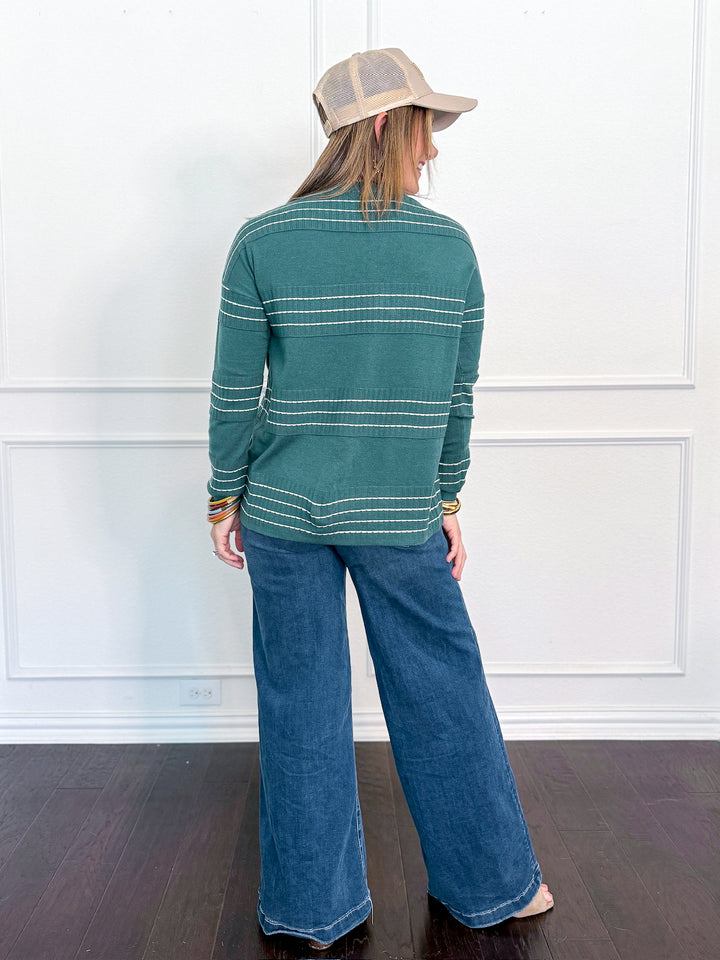 Silky Sleek Stripe Sweater