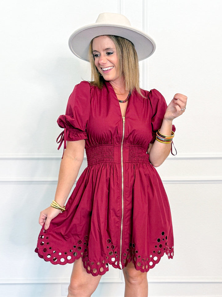 Rustic Charm Zip Front Dress