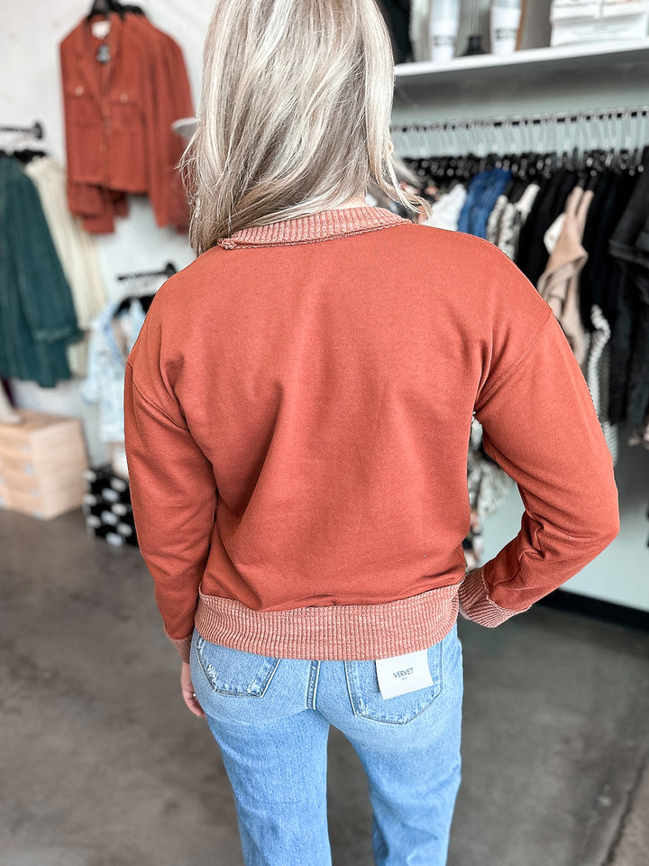 FINAL SALE - Rustic Ribbed Crewneck