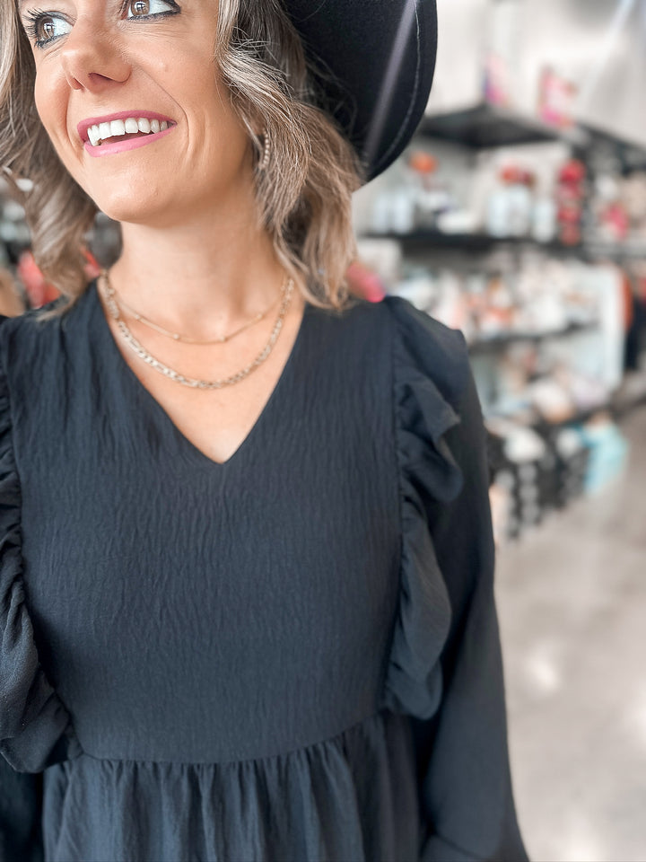 Dream Long Sleeve Baby Doll Dress