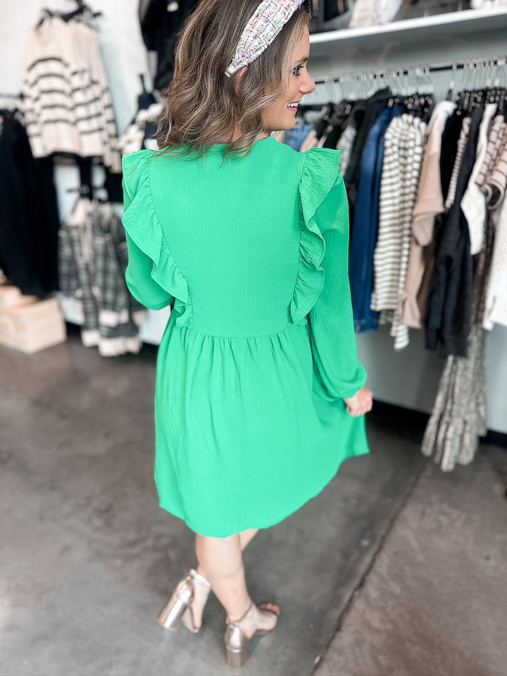 Dream Long Sleeve Baby Doll Dress