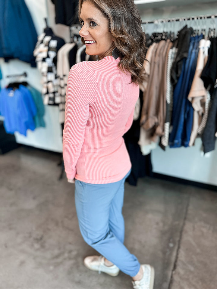 Candy Crinkle Henley