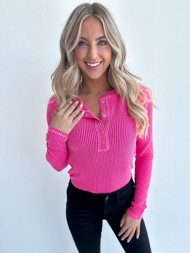 Candy Crinkle Henley